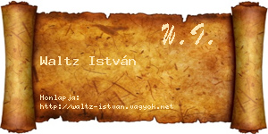 Waltz István névjegykártya